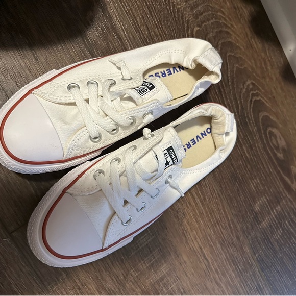 Converse White and Red Canvas Shoes - Picture 2 of 2